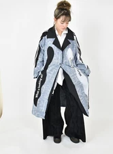 CRAZY H4 black/blue    print    coat size L/XL