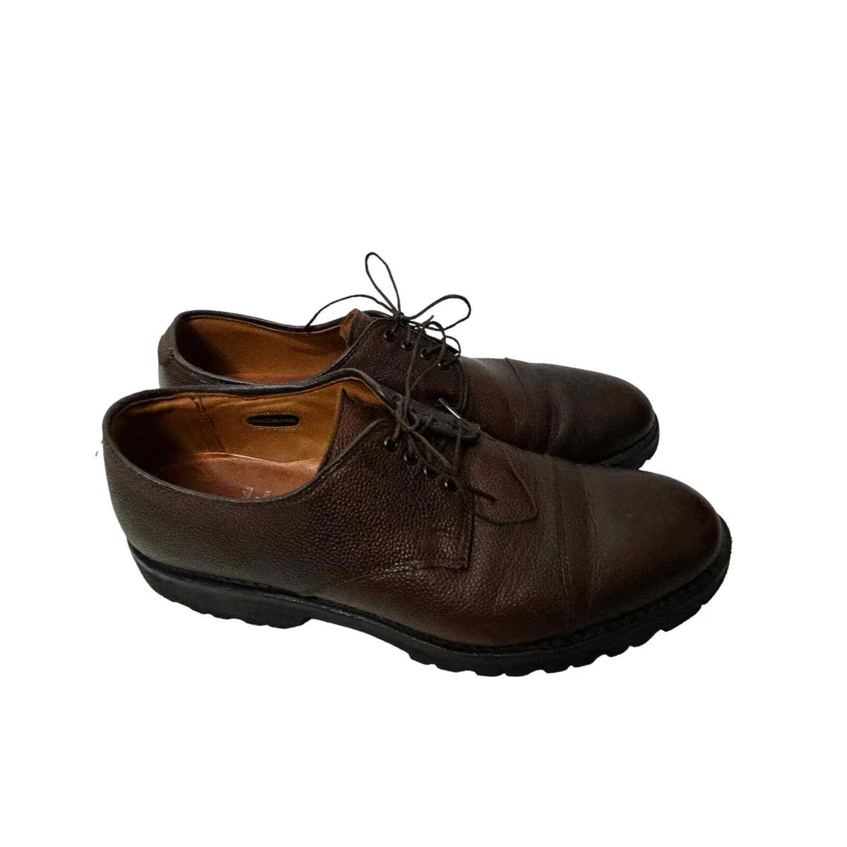 Allen Edmonds Tate Cap Toe Brown Pebble Grain 10.5 D eBay