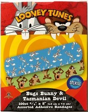 Looney Tunes Bugs Bunny Tasmanian Devil Adhesive Bandage 3/4'' 100/bx