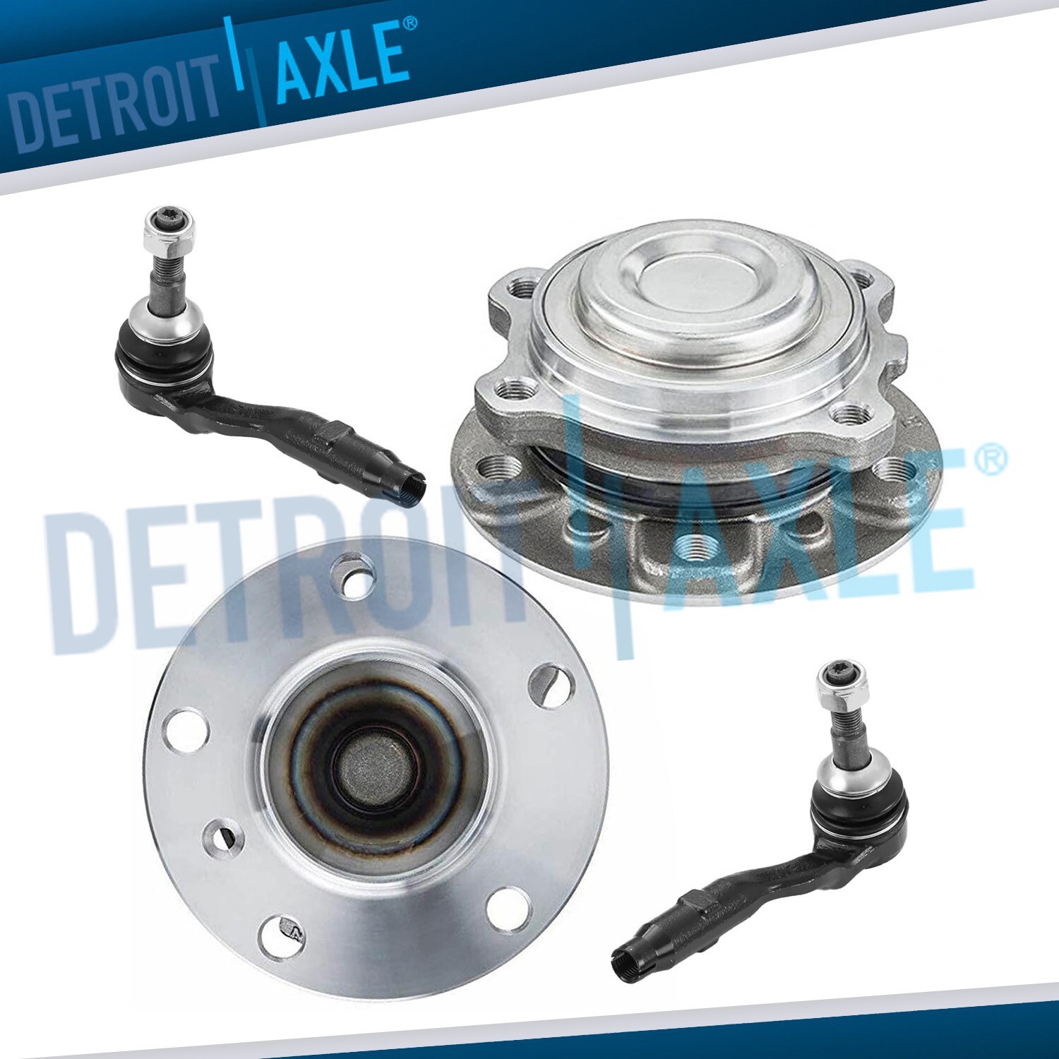 Front Wheel Bearing and Hubs Tie Rods for 528i 535d 535i 535i GT 550i 550i 640i