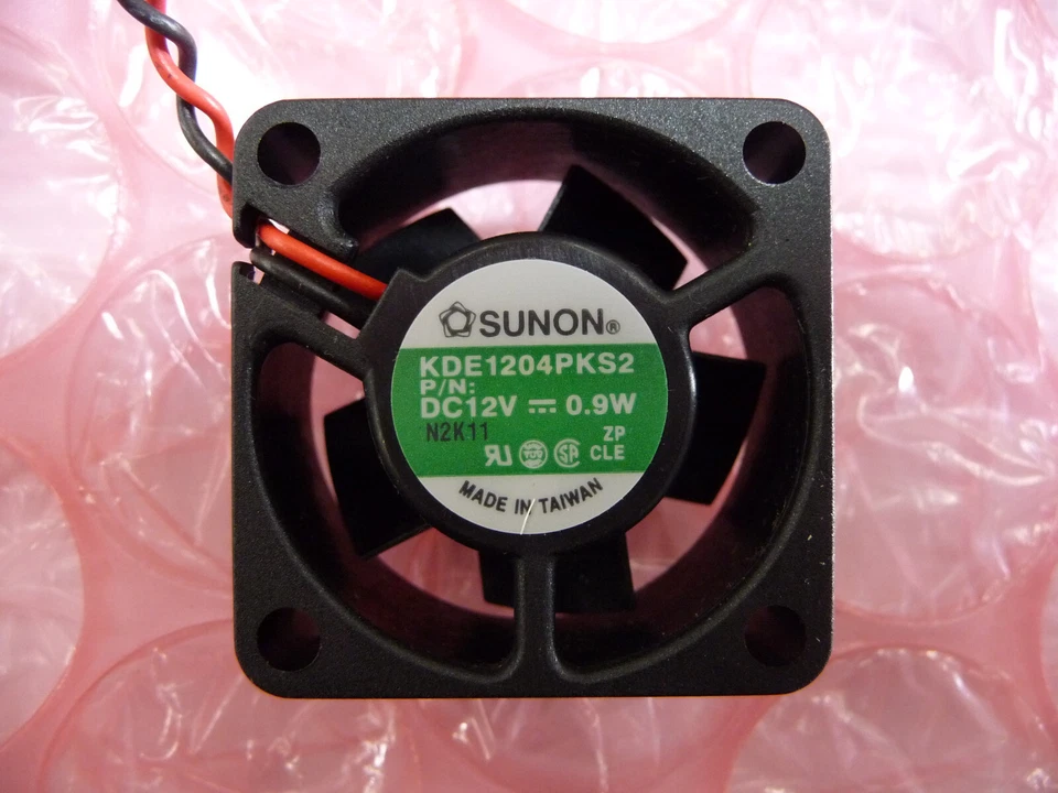 (4) SUNON KDE1204PKS2 Custom 4-to-1 2-pin - 40mm flange mount - 6000RPM 12VDC - Image 2 of 4