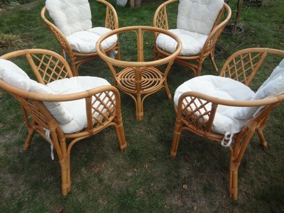 Chairs Bamboo Pillow Patio Balcony Balcony Chair Garden Furniture Cafe Wood Upholstery Ebay
