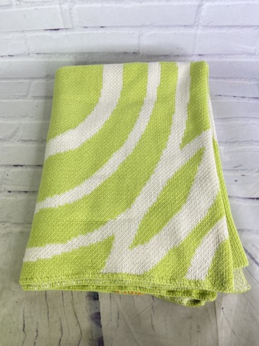 Nook Sleep System Organic Cotton Knit Blanket Green White - Picture 3 of 11
