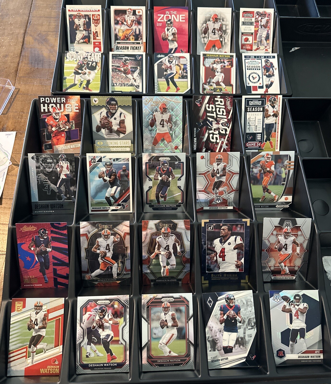 Deshaun Watson Huge 30 Card Lot Panini Prizm Optic Illusions Donruss Prestige