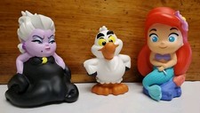 Disney Store Little Mermaid Bath Toy Set Ariel Ursula Scuttle