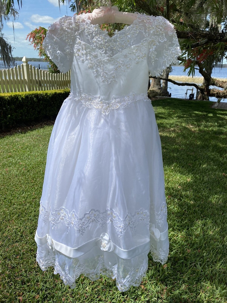 slim fit dress slacks Girls Ruffled Organza Gown by Mary's Bridal MQ4030 main image 0