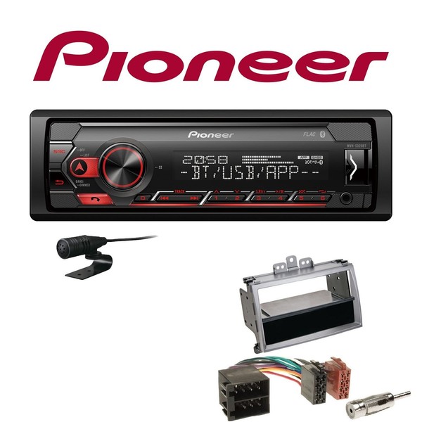 Pioneer 1-DIN Bluetooth Autoradio Android USB FüR Hyundai I20 2009-2012 Silber-image