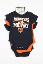 Chicago Bears Baby Infant 3 Piece Creeper Set Short Sleeve Monters of the Midway