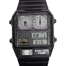 CITIZEN ANA DIGI TEMP WATCH gray skelton Japan TICTAC Limited edition FIGURE New
