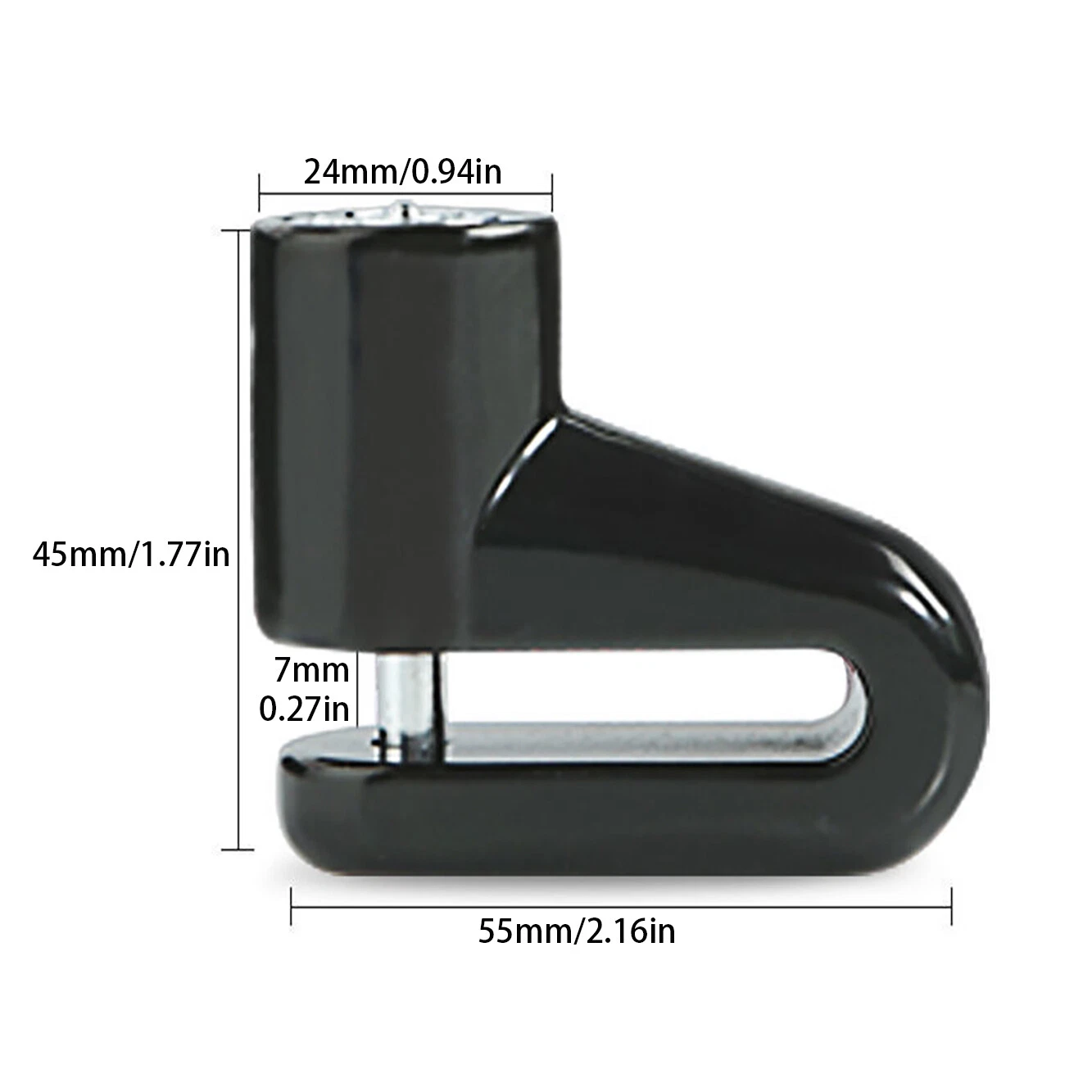 Motorcycle Scooter Bicycle Anti-theft Wheel Disc Brake Lock Security Alarm Black - Picture 3 of 9