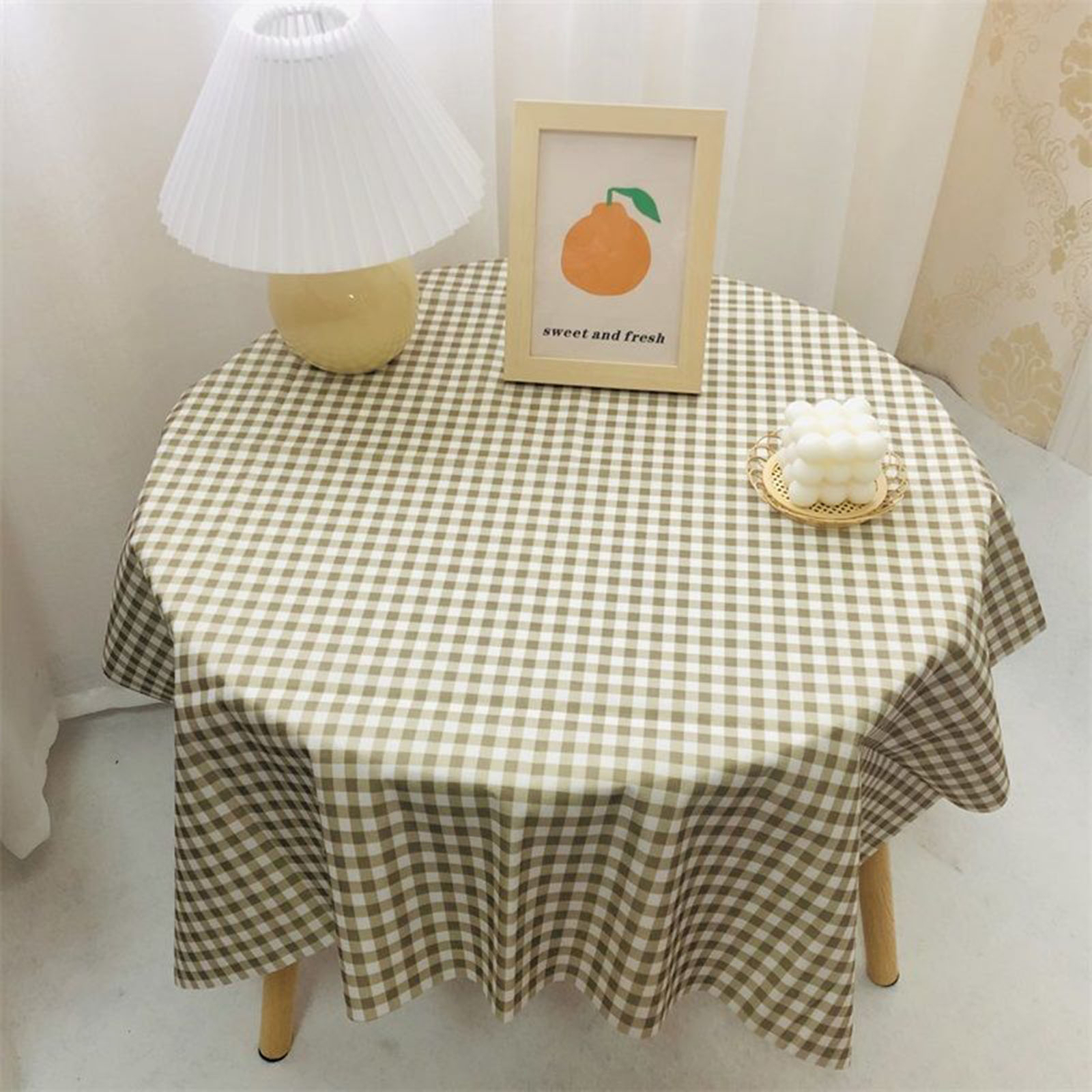 Decorative Tablecloth Dining Checkerboard Set for Home Coffee Shops