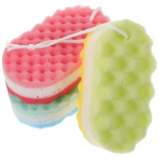 3 Pcs Bath Sponge Body Scrubbers Shower Sponge for Soft Exfoliating Cleaning