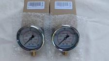 TWO New High Pressure Gauges 0-400psi - FREE SHIPPING