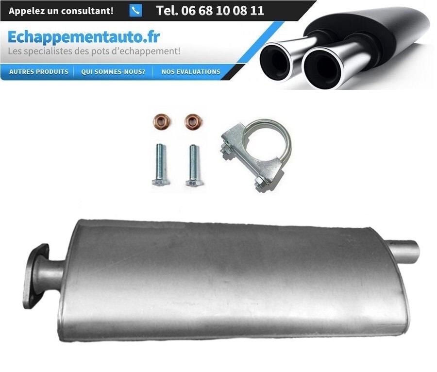 Silencieux central Jeep Liberty 3.7 pour passer le contrôle technique sans souci