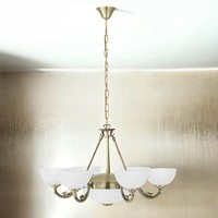 Kronleuchter Weiß Ø74Cm HäNgeleuchte Pendelleuchte Jugendstil Jugendstillampe