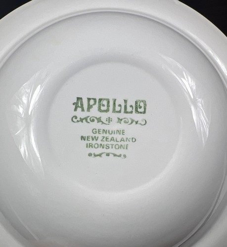 4 Crown Lynn Apollo New Zealand White Ironstone 7” Rimmed Cereal Bowls HTF! - Picture 11 of 11