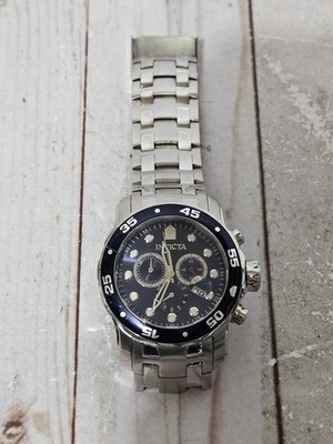 Invicta Watch Model 0070 Pro Diver Men Blue Quartz Silver Stainless Steel 48mm