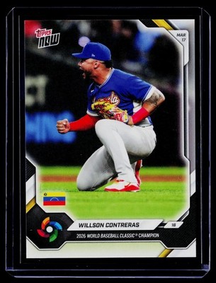 Topps Now 2026 WBC Champion #VEC7 Willson Contreras BS64