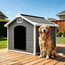 50.5" Large Dog House for Large Breeds, Outdoor Indoor Heavy Duty Pet House