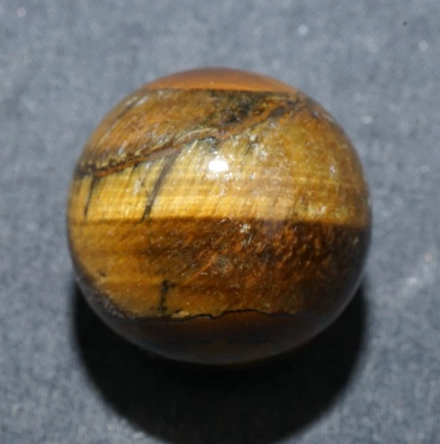 78" Tiger Eye Marble Banded Agate Vintage Hand Ground Bullseye Good  Mar646 - Image 2 of 4