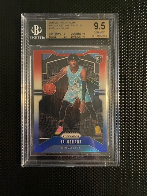 Ja Morant 2019-2020 Panini Prizm Red White Blue BGS 9.5