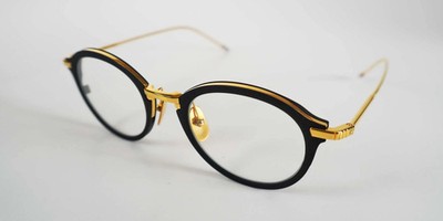 THOM BROWNE-TB-110-A-BLK-GLD-0-GLASSES FRAMES