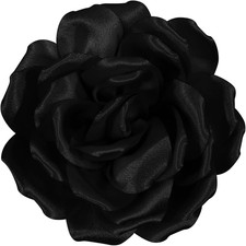 4.3" Red Rose Hair Clip Large Flower Brooches for Women  Charming Flowers Pins