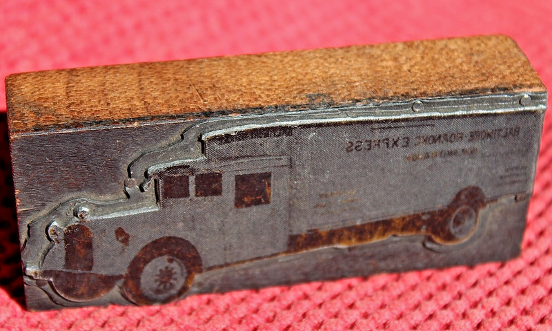 Baltimore Roanoke Express Rare Printer Block WM Smith & Sons Ink Press Stamping