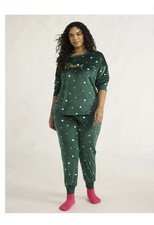 Joyspun green Women's Stretch Velour Pajama Set 2 Piece, Size XL.  AN 