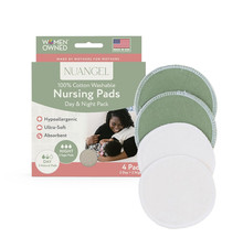 Day  Night Reusable Nursing Pads for Breastfeeding, 100 Cotton  Day 4  Layer, Ni