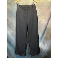 PRETTYLITTLETHING Black Marl Tailored Straight Leg High Waist Trousers US 0