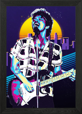 Bruno Mars Retro Poster Gerahmt Wandbild Poster Leinwanddruck Bild