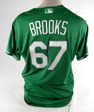 2022 St. Louis Cardinals Aaron Brooks #67 Game Issued Green Jersey St Patricks 5