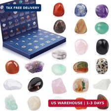 Crystal Advent Calendar 2026 for Kids, 24 Natural Gemstones  Healing Stones Adv