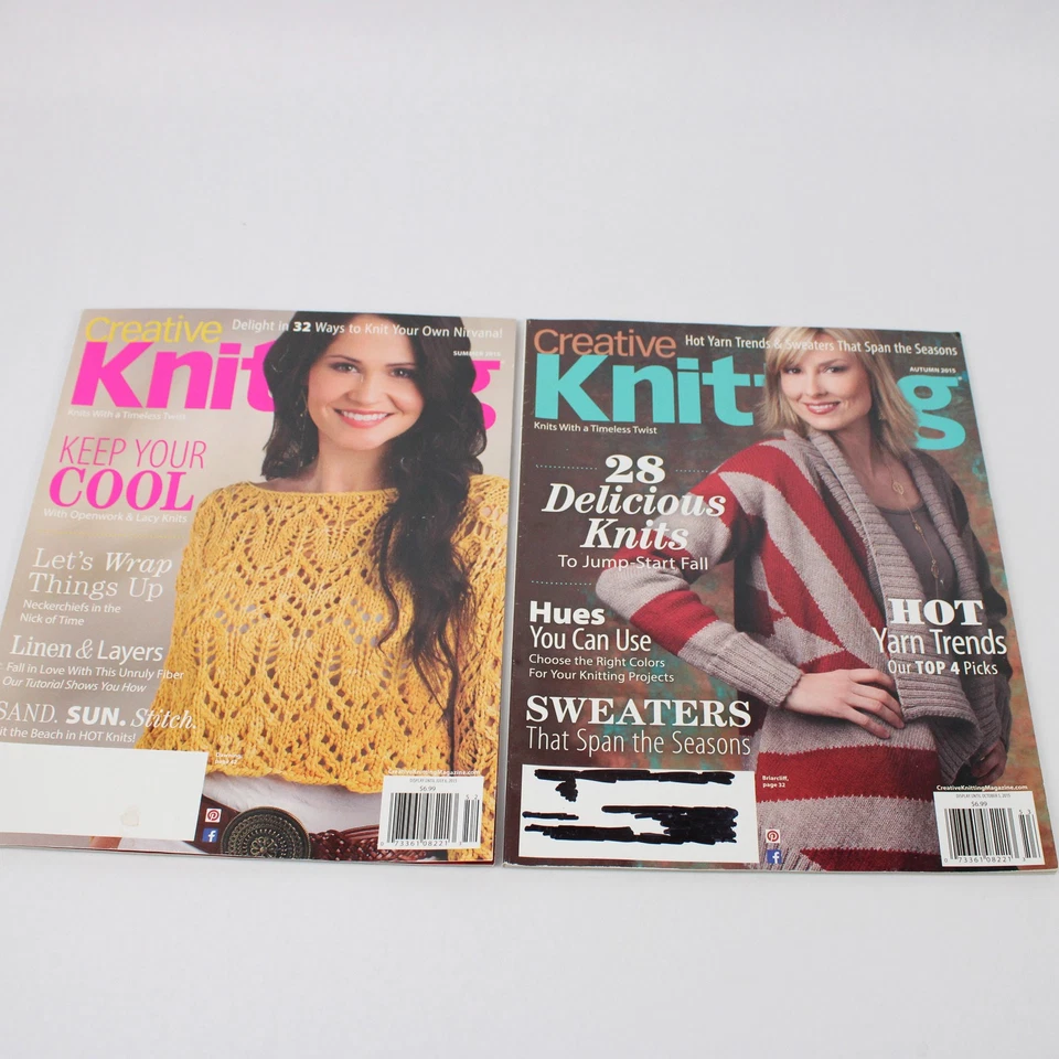 Lot of 4 Creative Knitting Magazines Summer 2015 Spring 2016 2017 Craft - Image 3 of 4