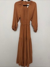 NWT ASTR The Label Boho Midi Dress Floral Cutout Rust Size Small Cottagecore