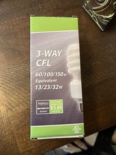 3-WAY CFL LIGHT BULB 60/100/150 W EQUIVALENT USES ONLY 13/23/32 W