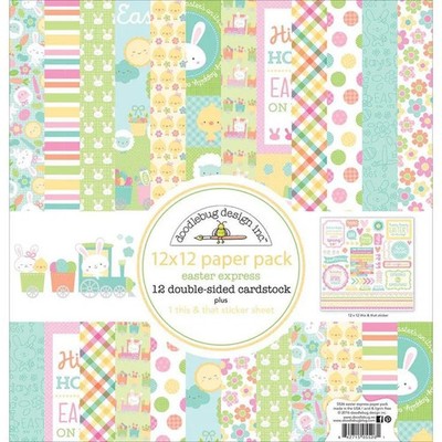 Doodlebug Paper Pad Karten Scrapbooking 12x12 Easter Express Scrap