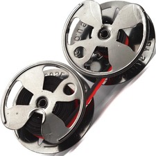 Royal 440 470 Typewriter Twin Metal Spools with New Black and Red Ribbon