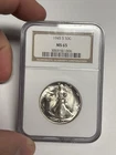 1945-S NGC MS65 Walking Liberty Silver Half Dollar, Lustrous U.S. Coin