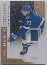 2018-19 SPGU Rookie Patch Anthony Cirelli /49 Tampa Bay Lightning RC