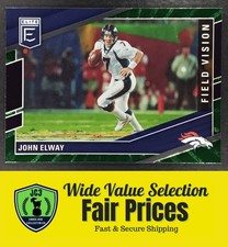 2022 Donruss Elite Field Vision Green John Elway #FV10 Broncos Football Card