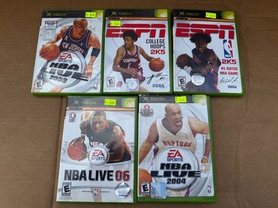 Microsoft Xbox 5 game Basketball Lot, NBA Live and College