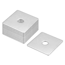 Square Washer, 10Pcs M10x50x50x2mm 304 Stainless Steel Square Plate Washers