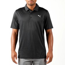 NEW Puma Shirt Mens Black Dry Cell Polo Golf Shirt, Size XL