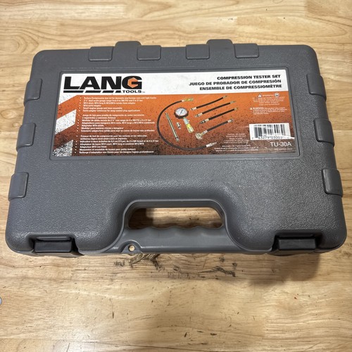 Lang TU-30A Compression Tester Set, Gasoline Engine Testing Kit with Adapters