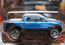2026 Hot Wheels Silver Series Blue 2020 Ram 1500 Rebel, w/Real Riders Wheel Swap