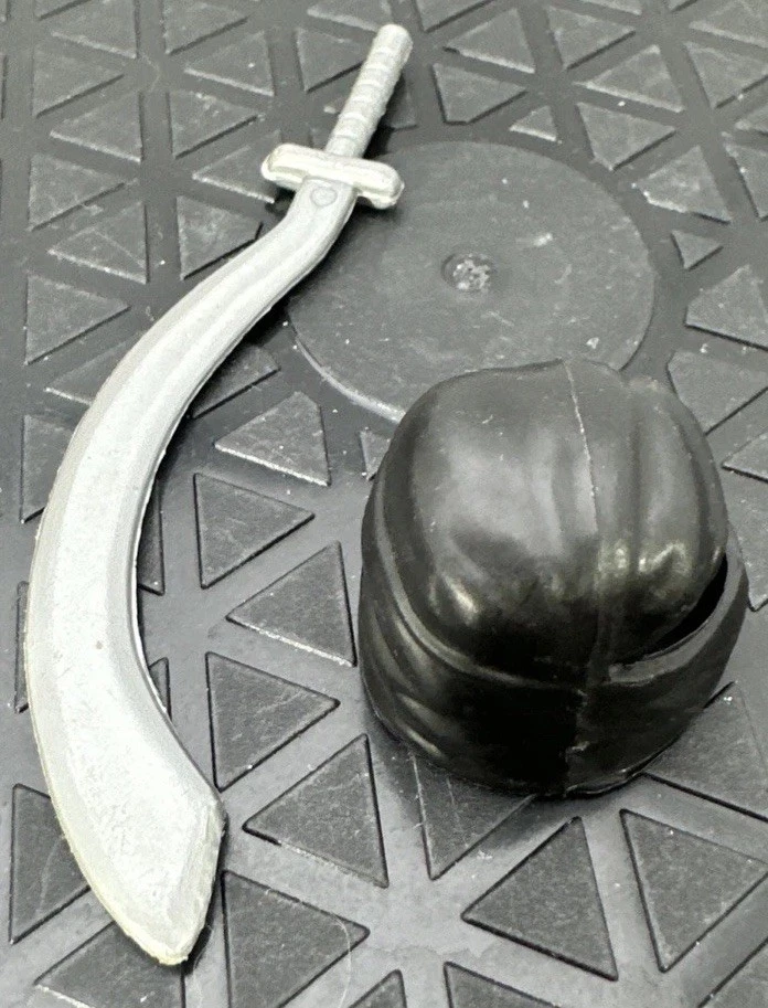 Máscara y espada ninja negra vintage Remco Secret of the Ninja accesorio 1984 Foto 4 de 4