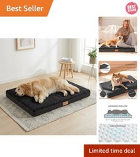 Waterproof Orthopedic Dog Bed - Large 36x24 Egg Crate Foam with Non-Slip Base