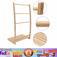 Bamboo Freestanding Towel Rack Stand For Hotel Home Bathroom Towel Holder